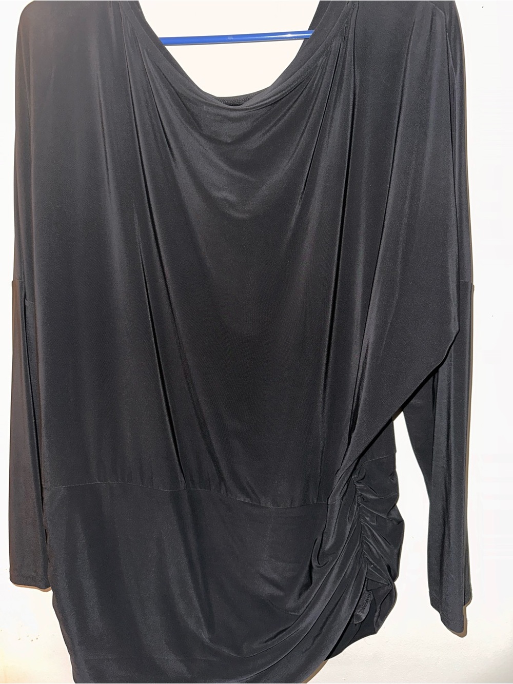 Express Drape-Front ruched Long Sleeve Women's top